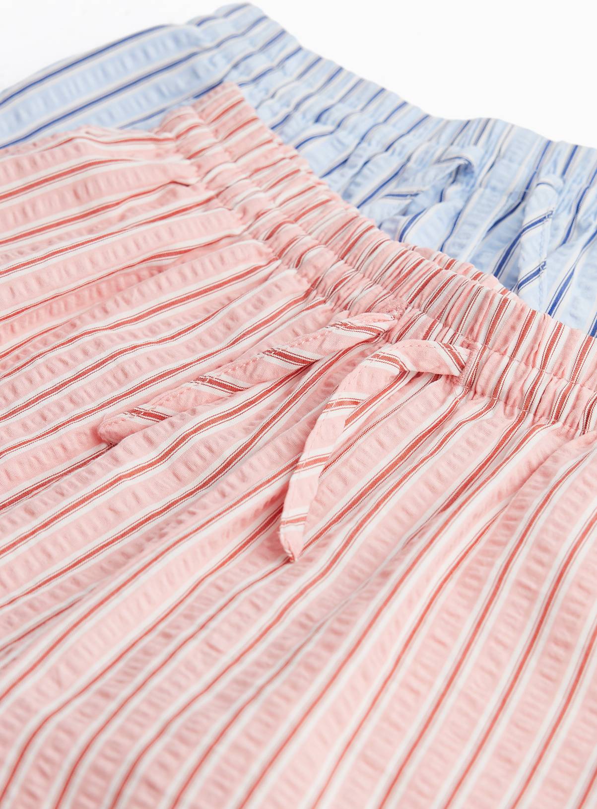 Pink & Blue Stripe Woven Shorts 2 Pack 5 years - Image 2